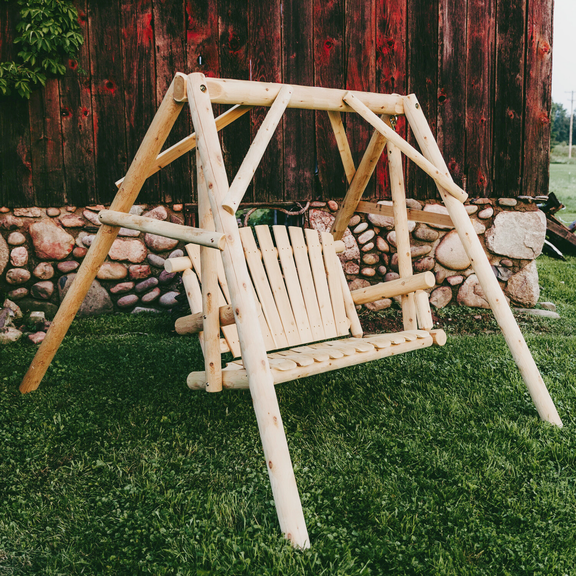 Lakeland Mills Cedar Log 4' Yard Swing