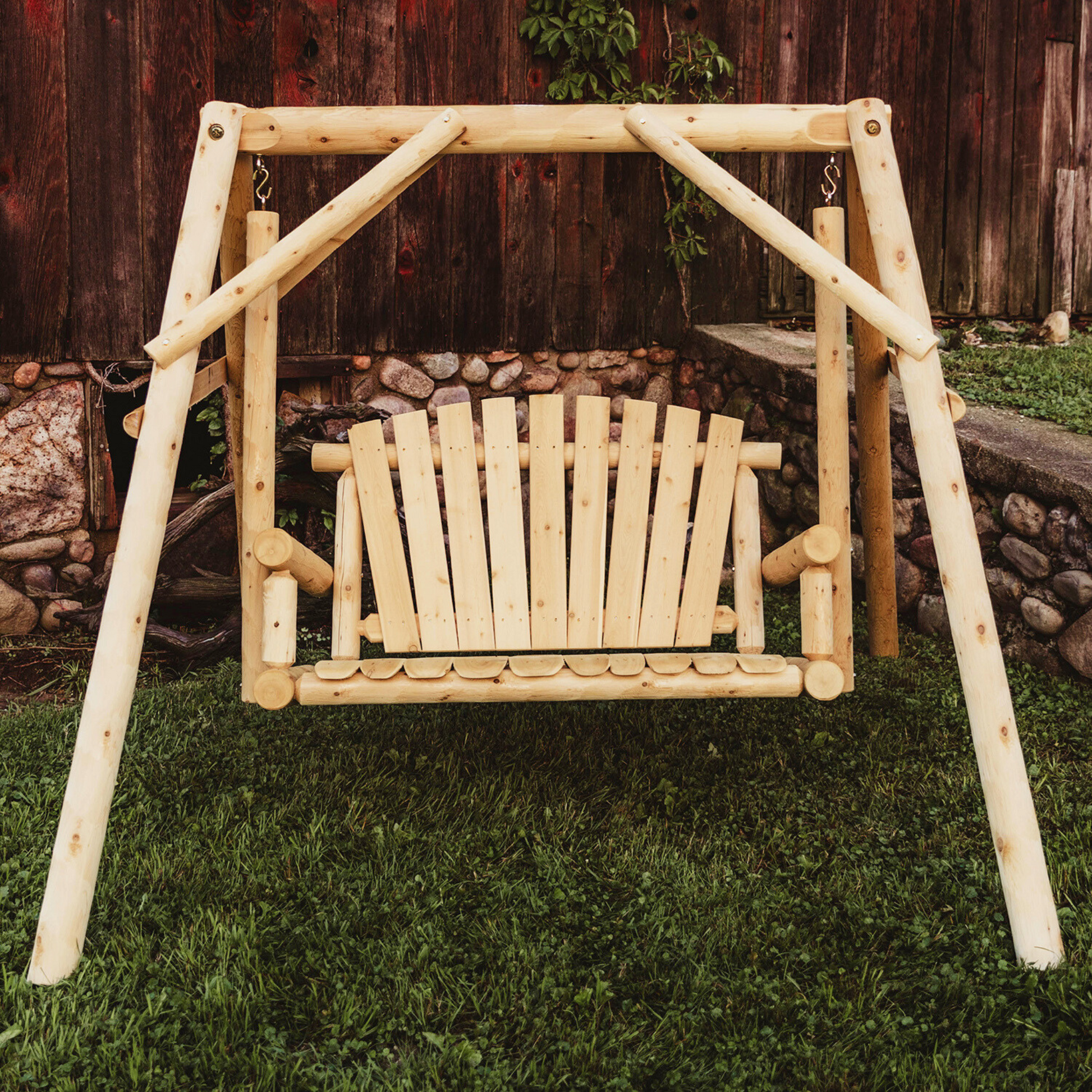 Lakeland Mills Cedar Log 4' Yard Swing