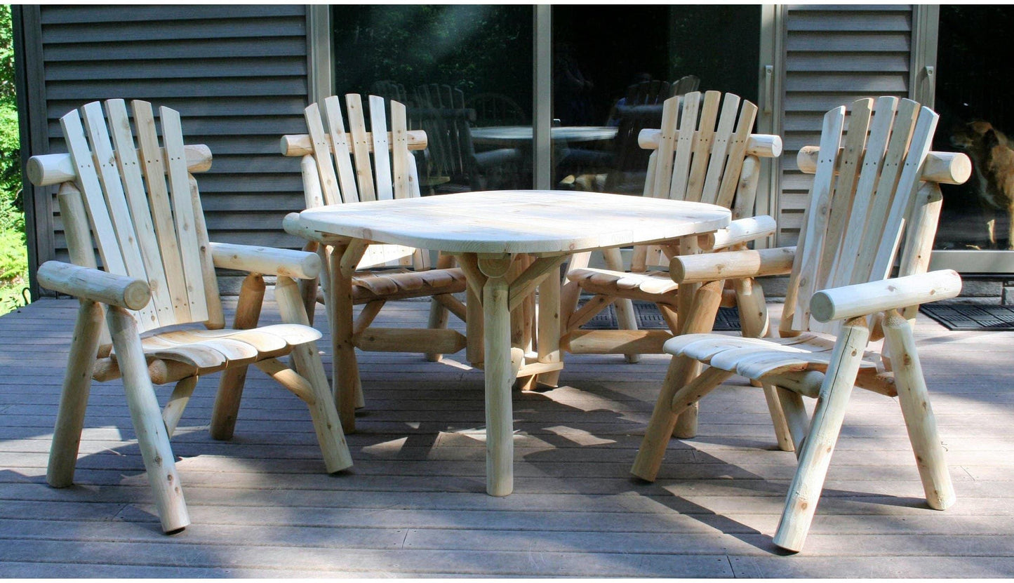 Lakeland Mills Cedar Log Outdoor-Esstisch