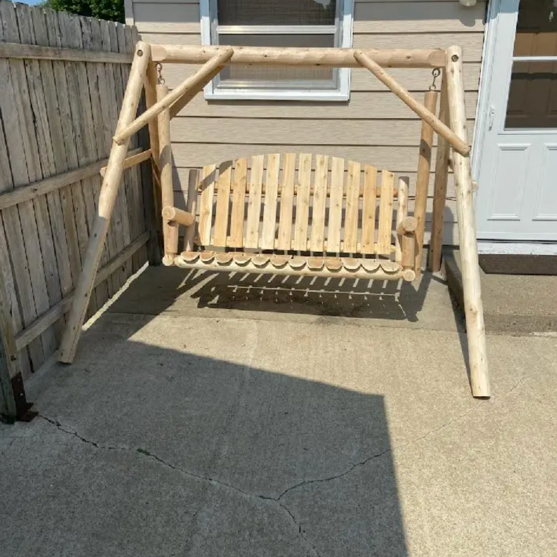 Lakeland Mills Cedar Log 5' Country Garden Yard Swing