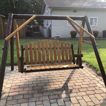 Lakeland Mills Cedar Log 5' Country Garden Yard Swing