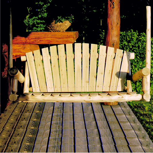 Lakeland Mills Cedar Log 5' Porch Swing