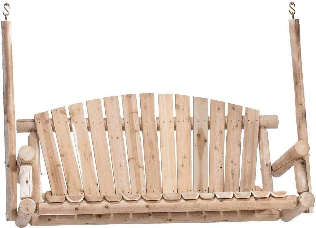 Lakeland Mills Cedar Log 5' Porch Swing