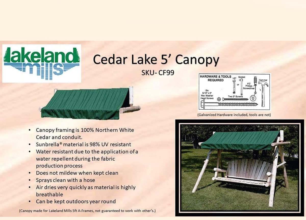 Lakeland Mills Cedar Log 5' Yard Swing