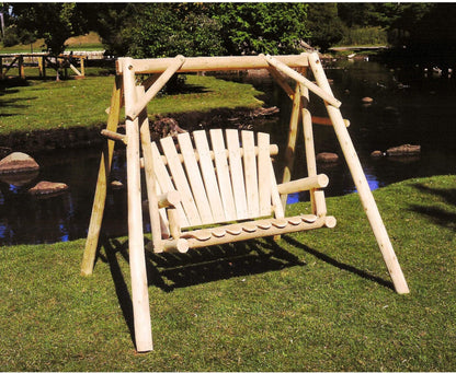 Lakeland Mills Cedar Log A-Frame 4' Swing Mount