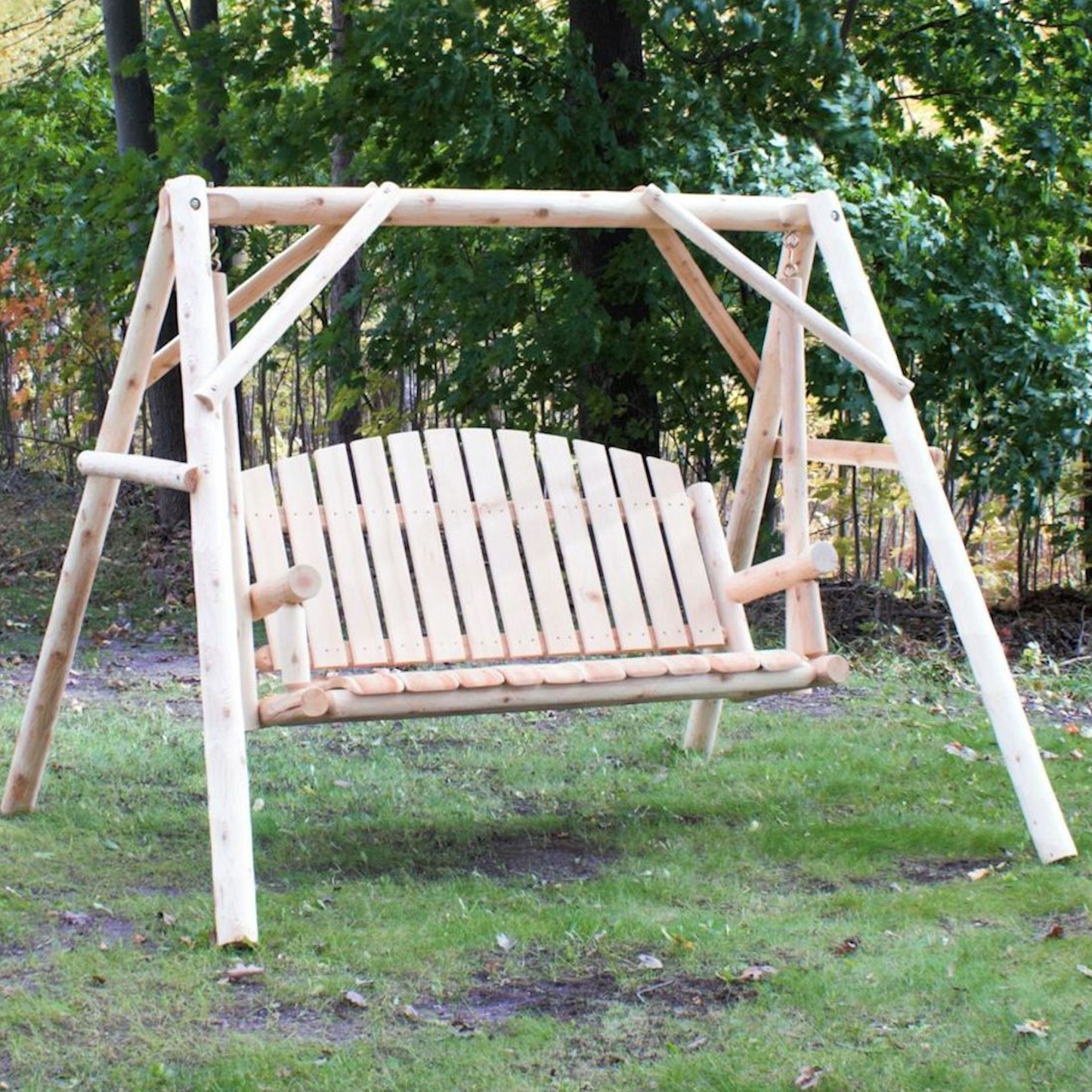 Lakeland Mills Cedar Log 5' Country Garden Yard Swing
