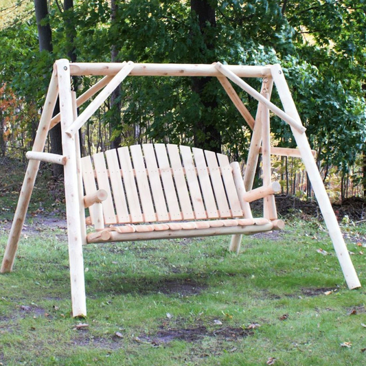 Lakeland Mills Cedar Log 5' Country Garden Yard Swing