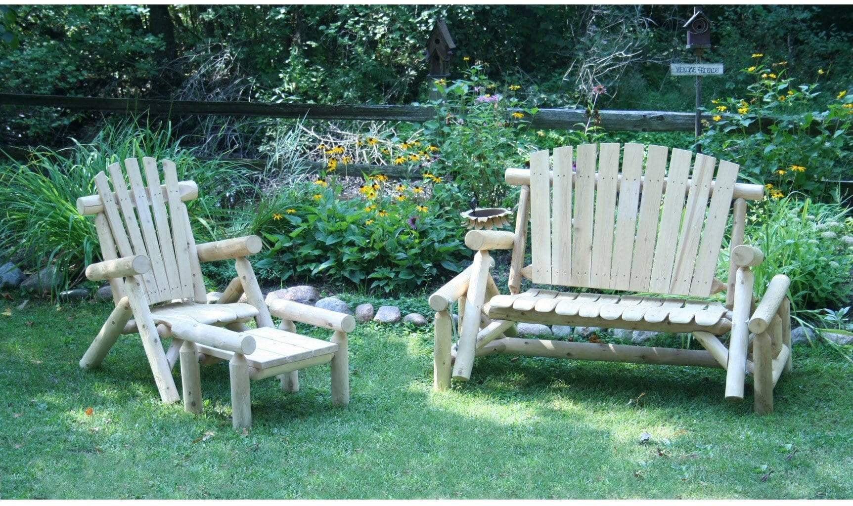 Lakeland Mills Cedar Log Ottoman