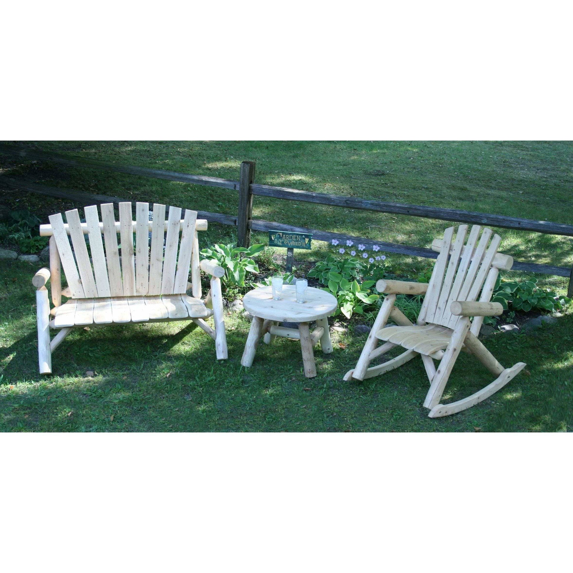 Lakeland Mills Cedar Log Round Couchtisch