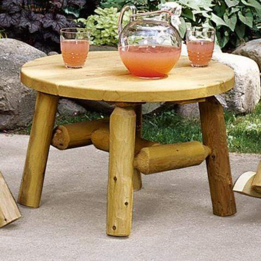 Lakeland Mills Cedar Log Round Couchtisch