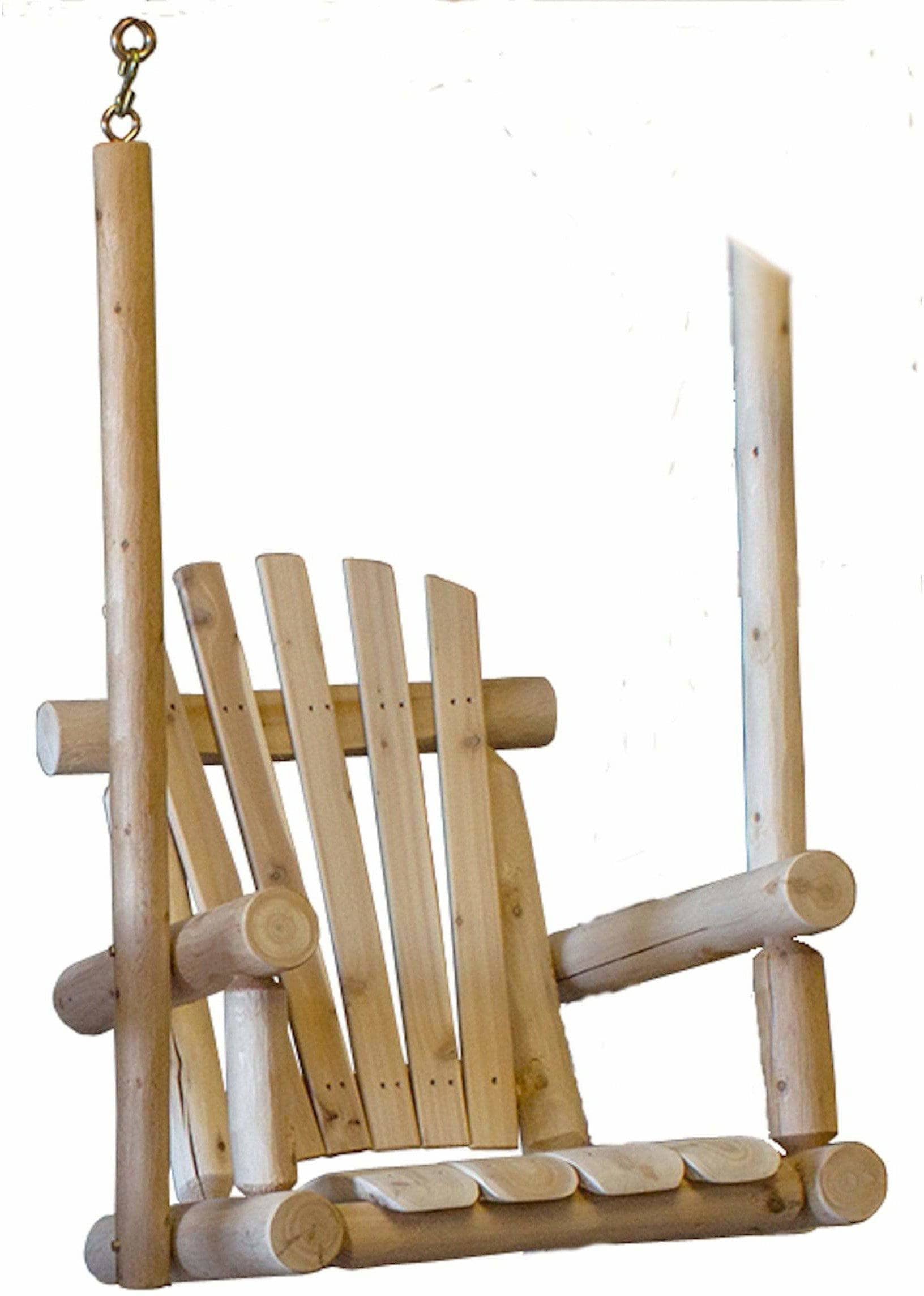 Lakeland Mills Cedar Log Einstuhl Porch Swing