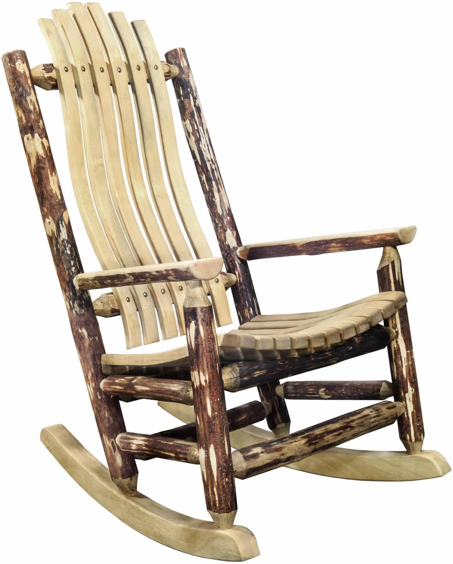 Montana Woodworks Glacier Country Kollektion Adult Log Rocker (Extrem Stain Finish)