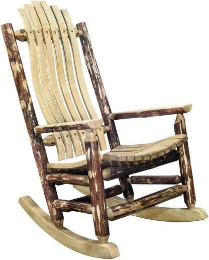 Montana Woodworks Glacier Country Kollektion Adult Log Rocker (Extrem Stain Finish)