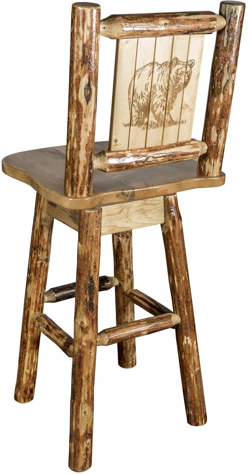 Montana Woodworks Laser Gravur Barshocker mit Rücken & Swivel