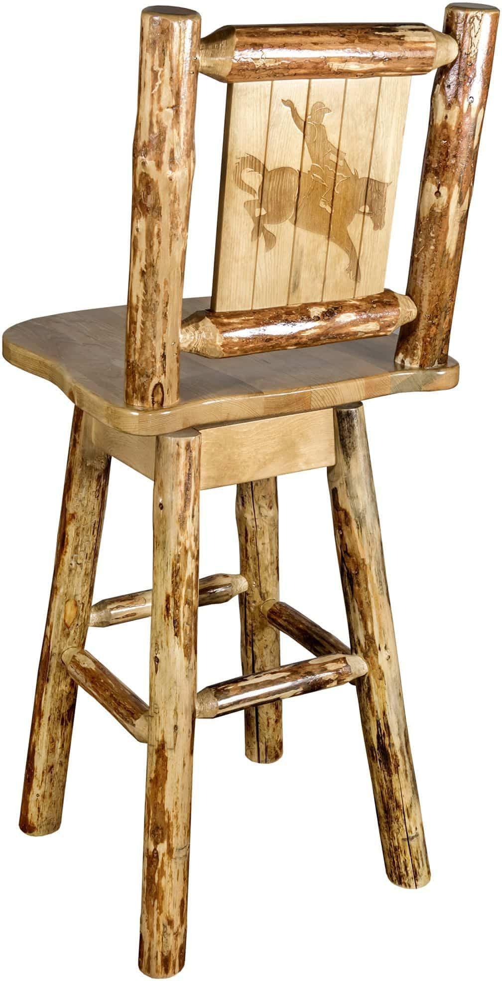 Montana Woodworks Laser Gravur Barshocker mit Rücken & Swivel