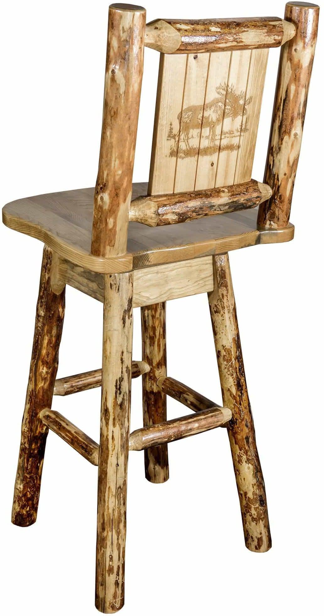 Montana Woodworks Laser Gravur Barshocker mit Rücken & Swivel