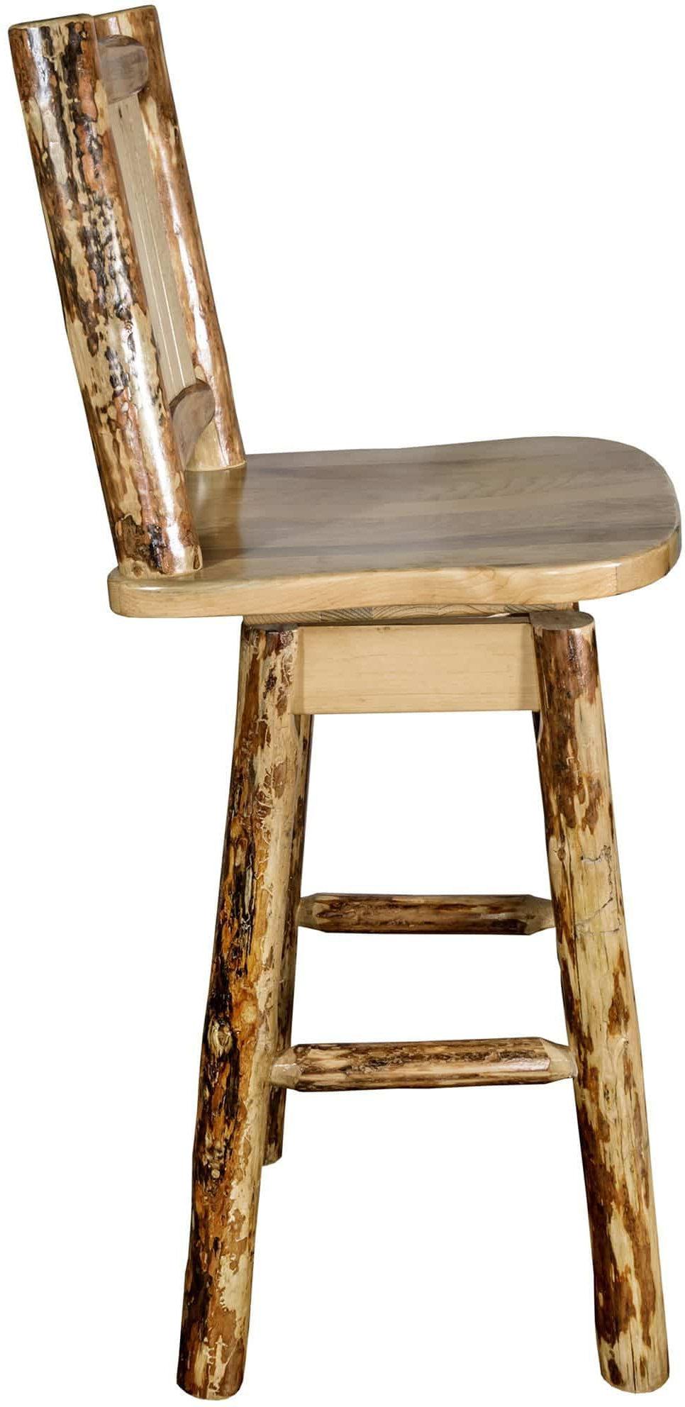 Montana Woodworks Laser Gravur Barshocker mit Rücken & Swivel