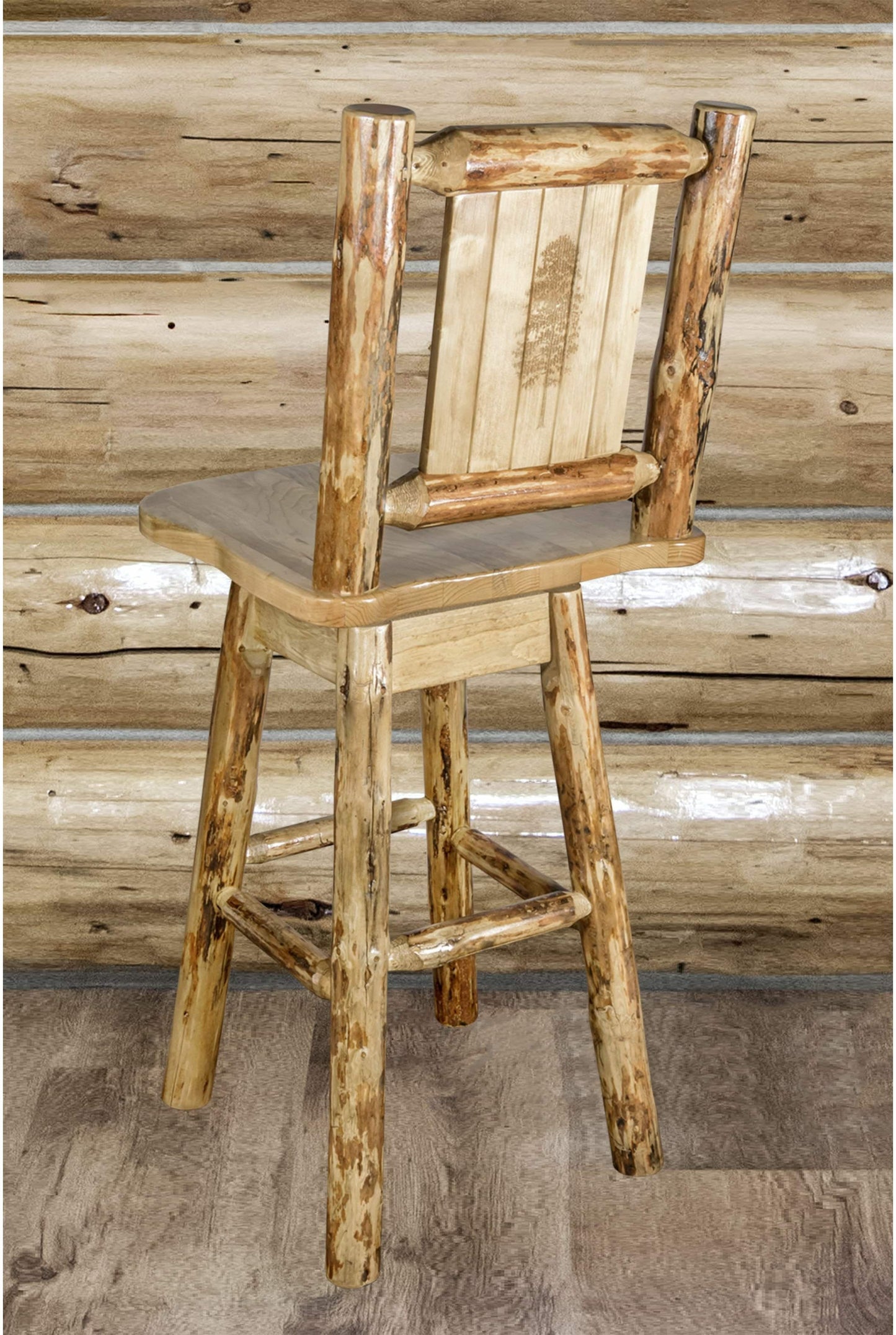 Montana Woodworks Laser Gravur Barshocker mit Rücken & Swivel