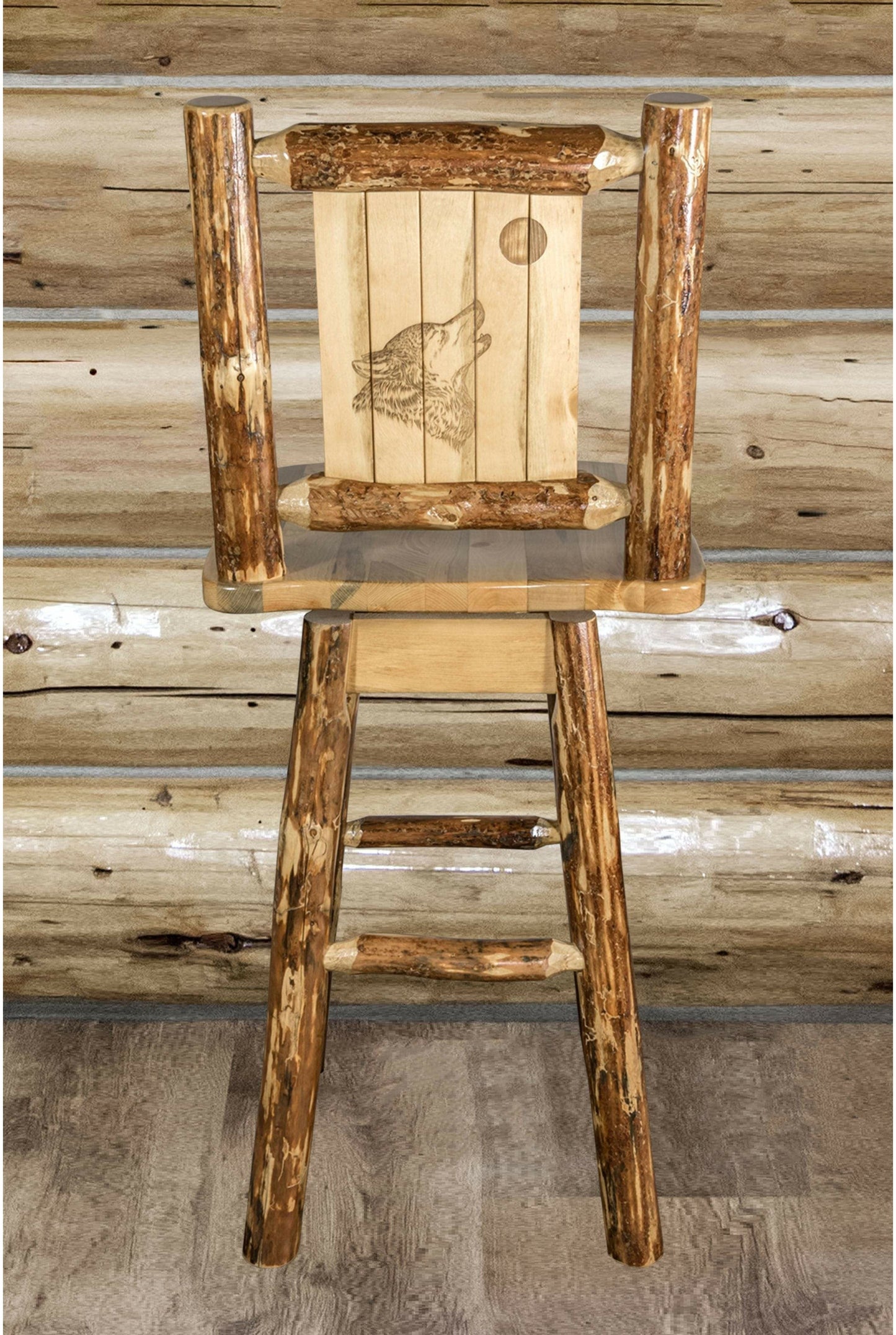 Montana Woodworks Laser Gravur Barshocker mit Rücken & Swivel