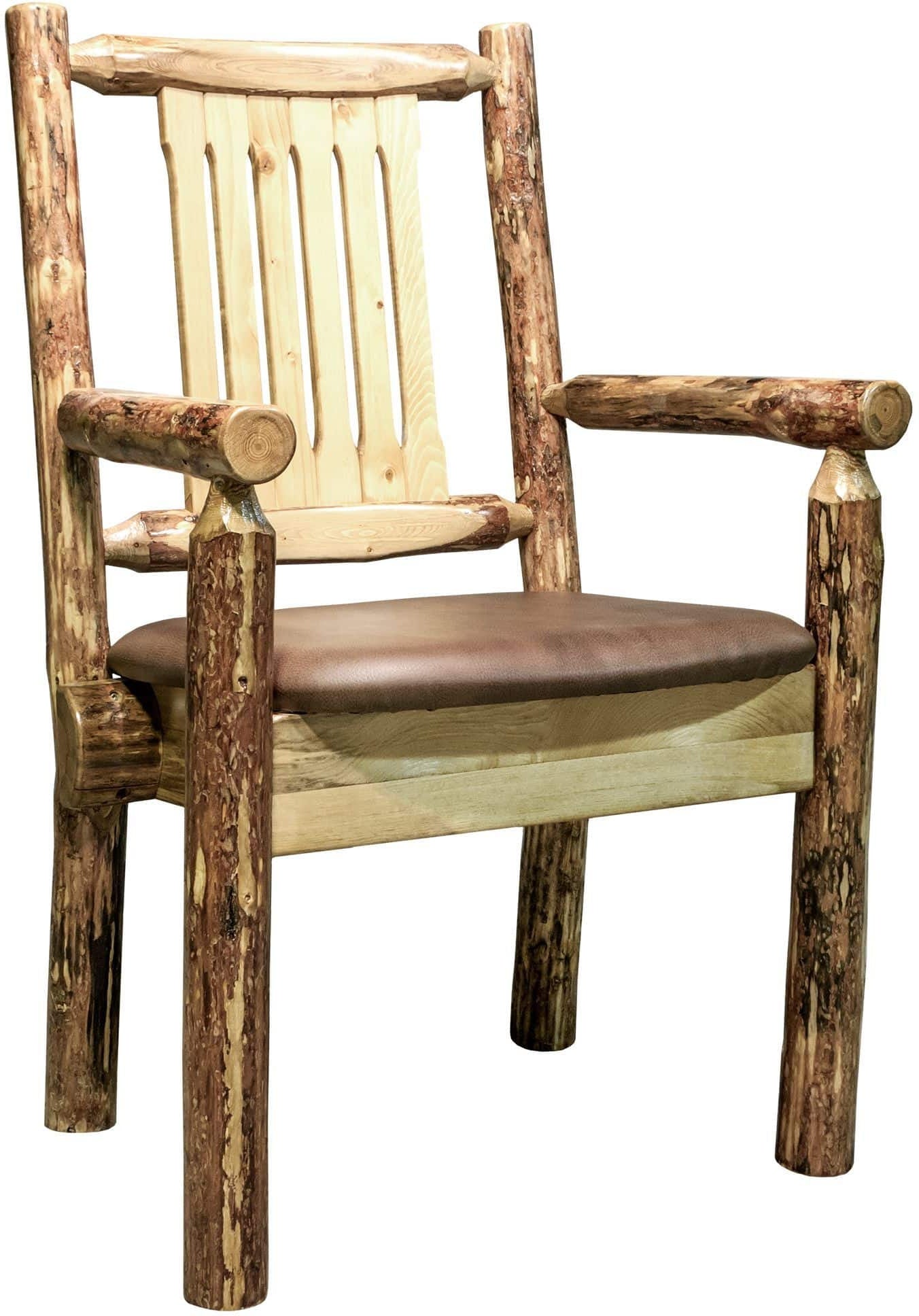 Montana Woodworks Glacier Country Kollektion Kapitänsstuhl mit Polstersitz