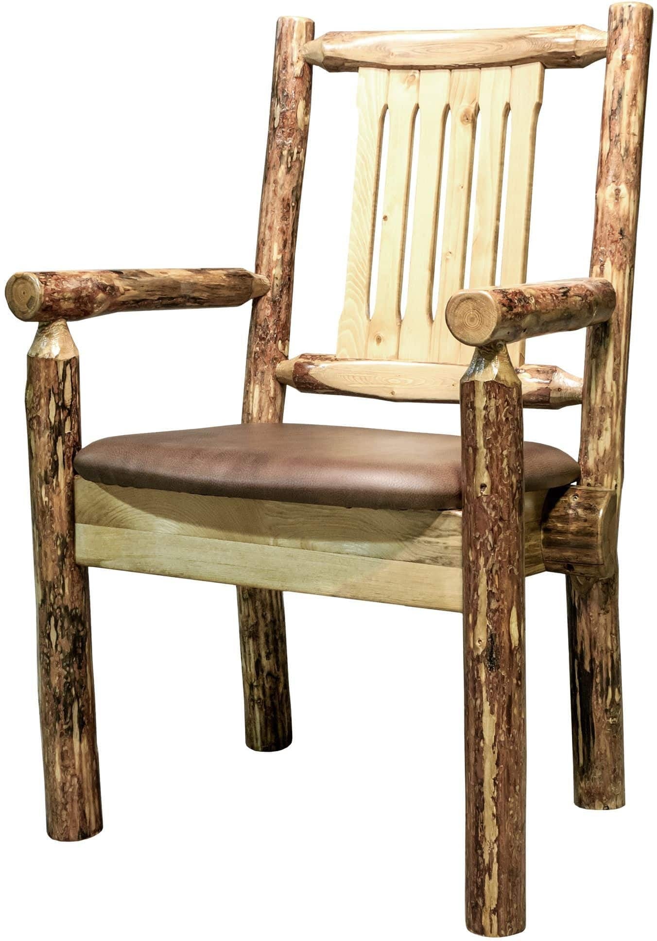 Montana Woodworks Glacier Country Kollektion Kapitänsstuhl mit Polstersitz