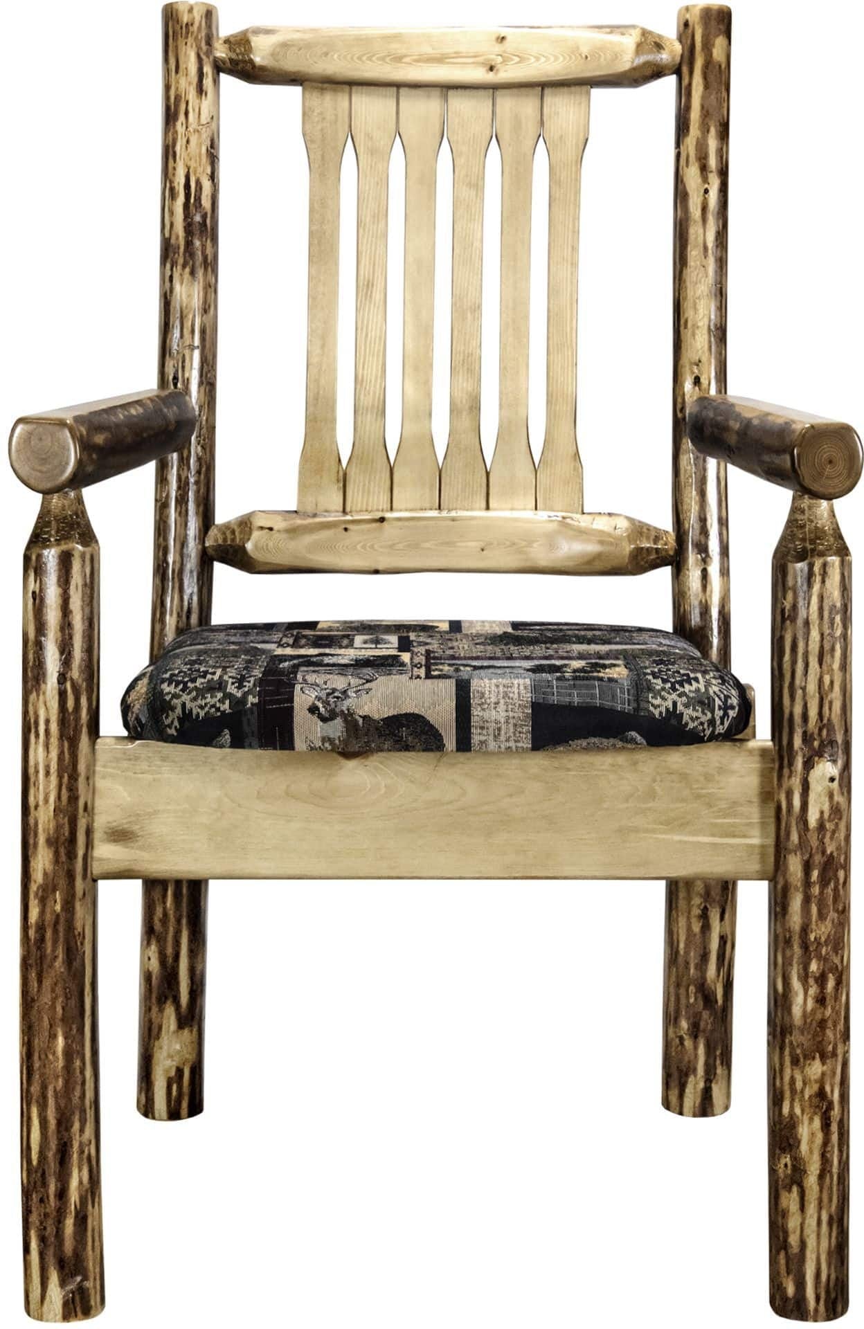 Montana Woodworks Glacier Country Kollektion Kapitänsstuhl mit Polstersitz