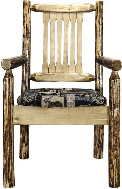 Montana Woodworks Glacier Country Kollektion Kapitänsstuhl mit Polstersitz