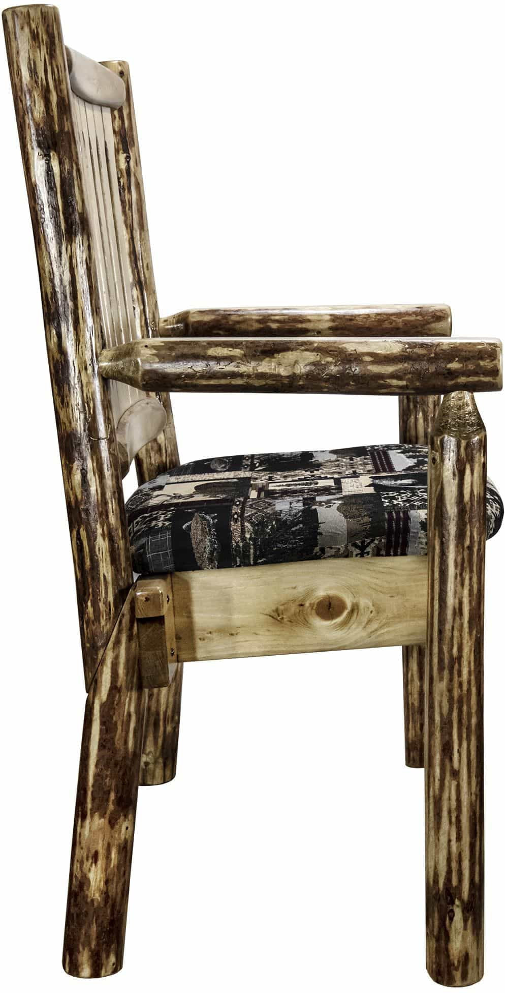 Montana Woodworks Glacier Country Kollektion Kapitänsstuhl mit Polstersitz