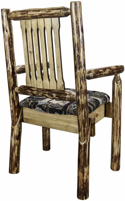 Montana Woodworks Glacier Country Kollektion Kapitänsstuhl mit Polstersitz
