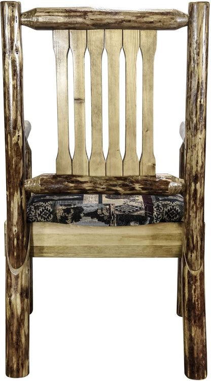 Montana Woodworks Glacier Country Kollektion Kapitänsstuhl mit Polstersitz