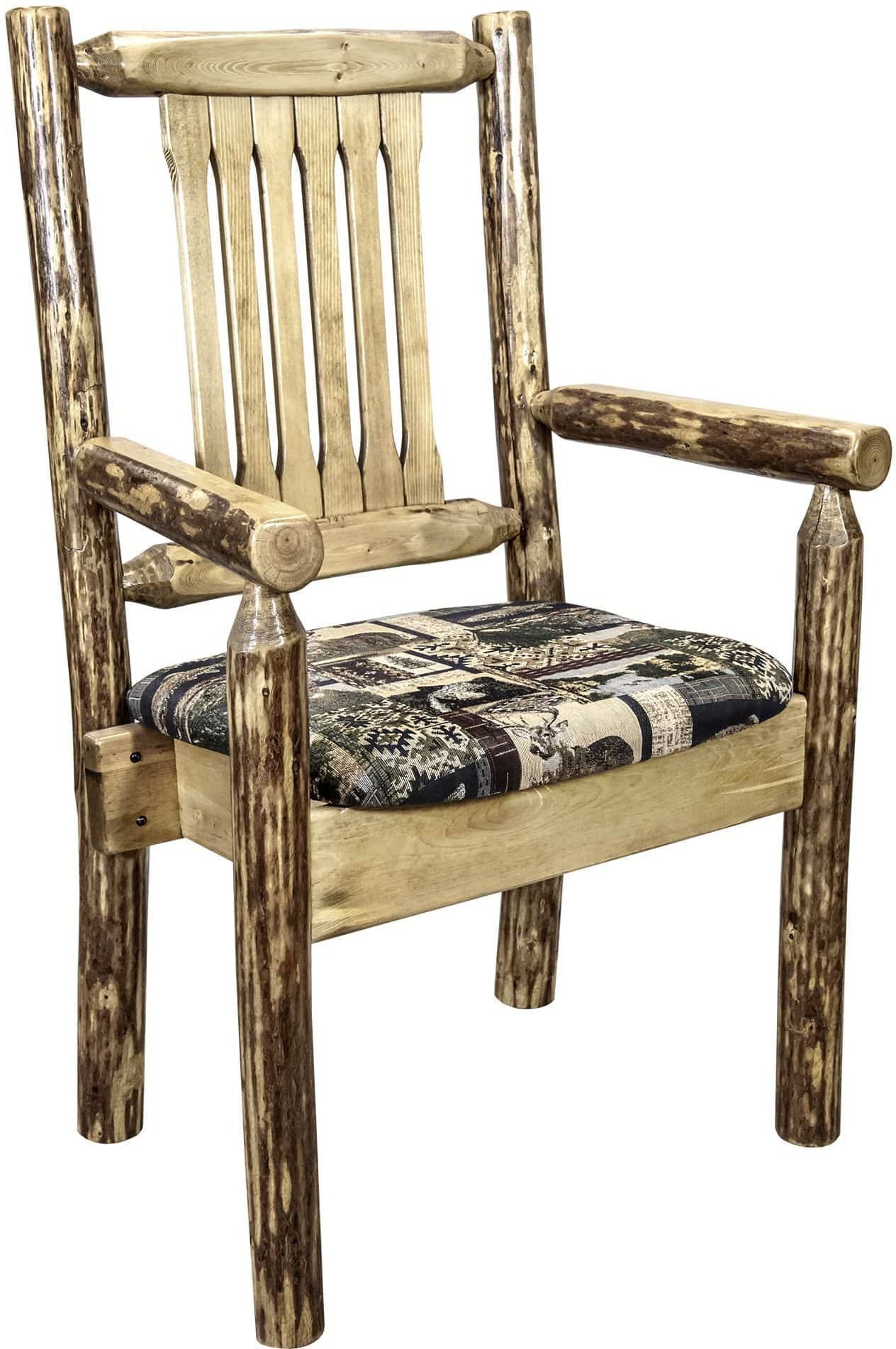 Montana Woodworks Glacier Country Kollektion Kapitänsstuhl mit Polstersitz