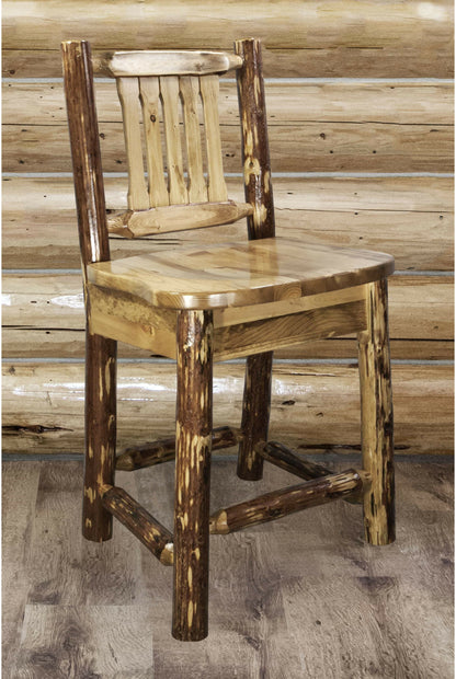 Montana Woodworks Glacier Country Kollektion Counter Height Barshocker mit Rücken