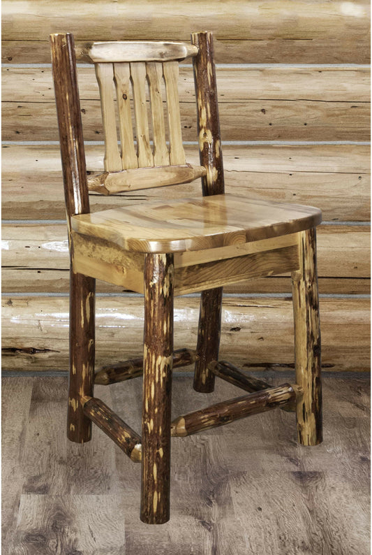 Montana Woodworks Glacier Country Kollektion Counter Height Barshocker mit Rücken