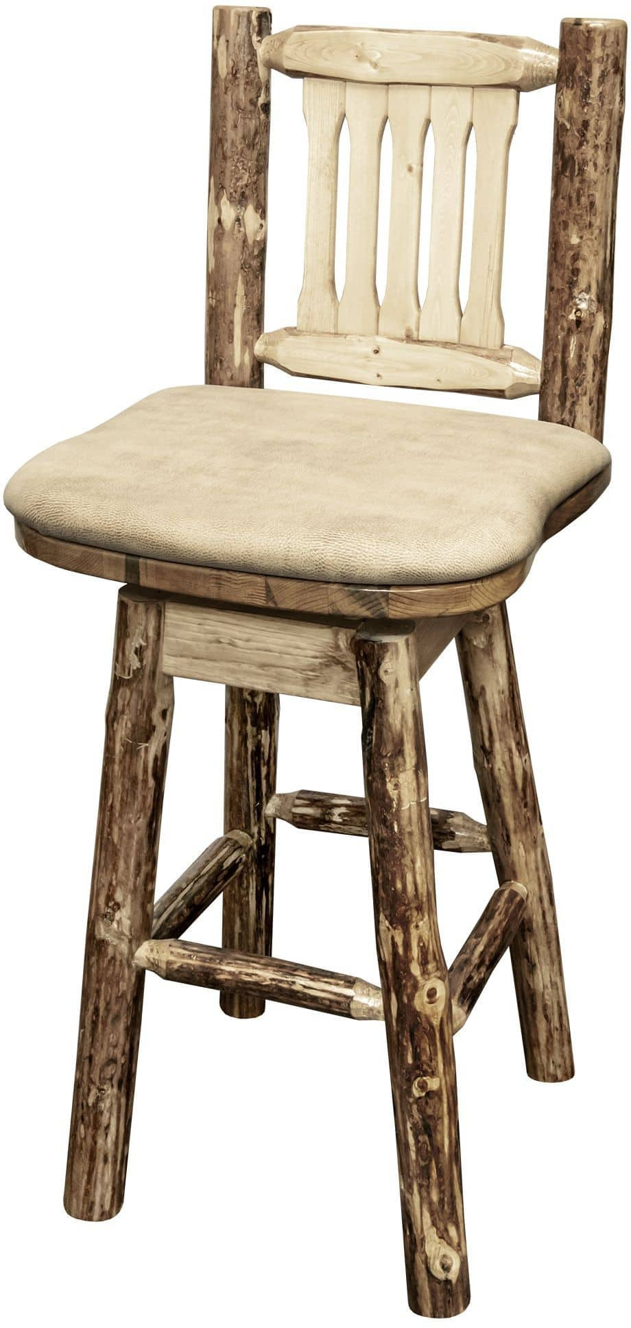 Montana Woodworks Glacier Country Kollektion Counter Height Barshocker mit Back & Swivel