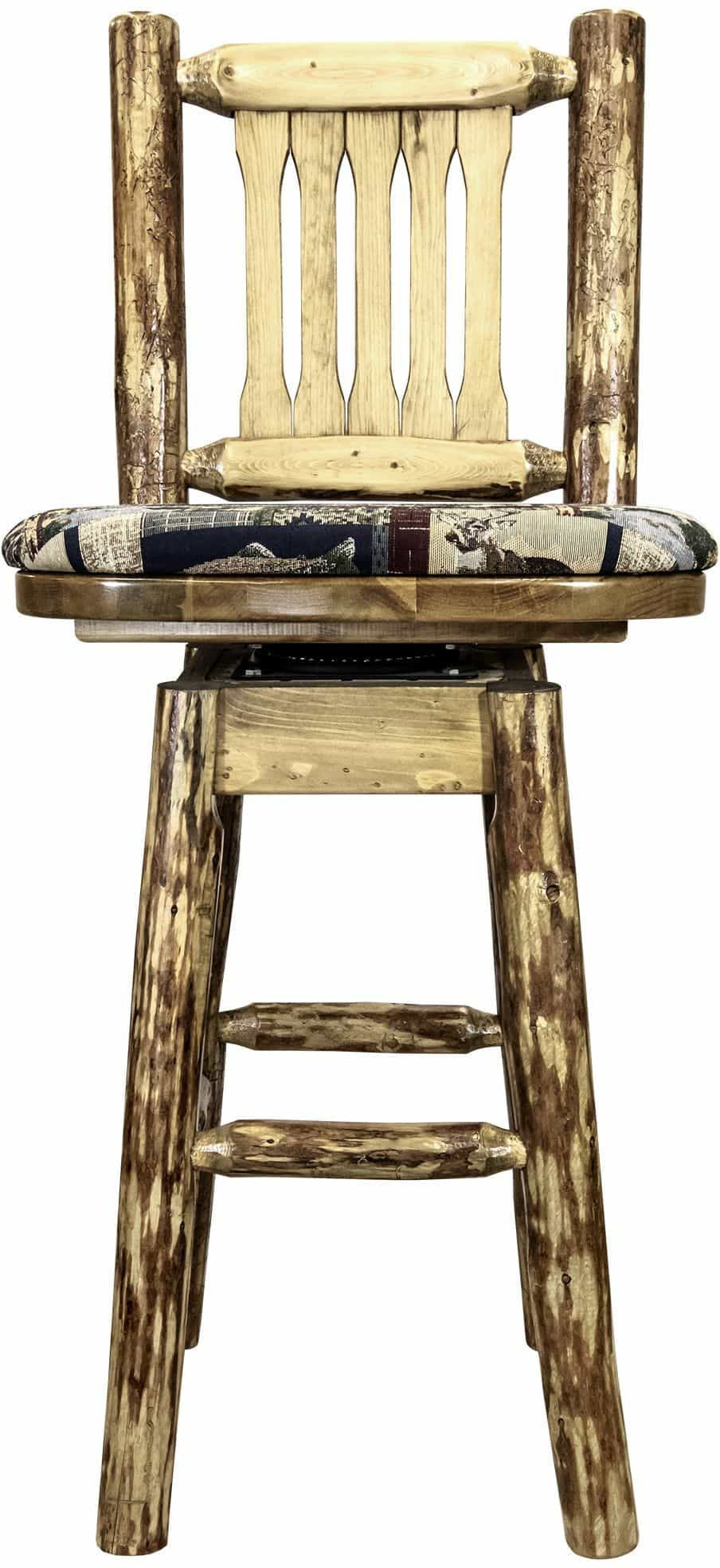Montana Woodworks Glacier Country Kollektion Counter Height Barshocker mit Back & Swivel