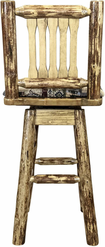 Montana Woodworks Glacier Country Kollektion Counter Height Barshocker mit Back & Swivel