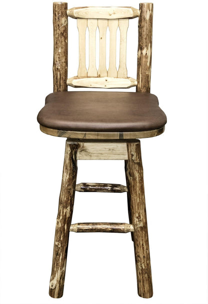 Montana Woodworks Glacier Country Kollektion Counter Height Barshocker mit Back & Swivel
