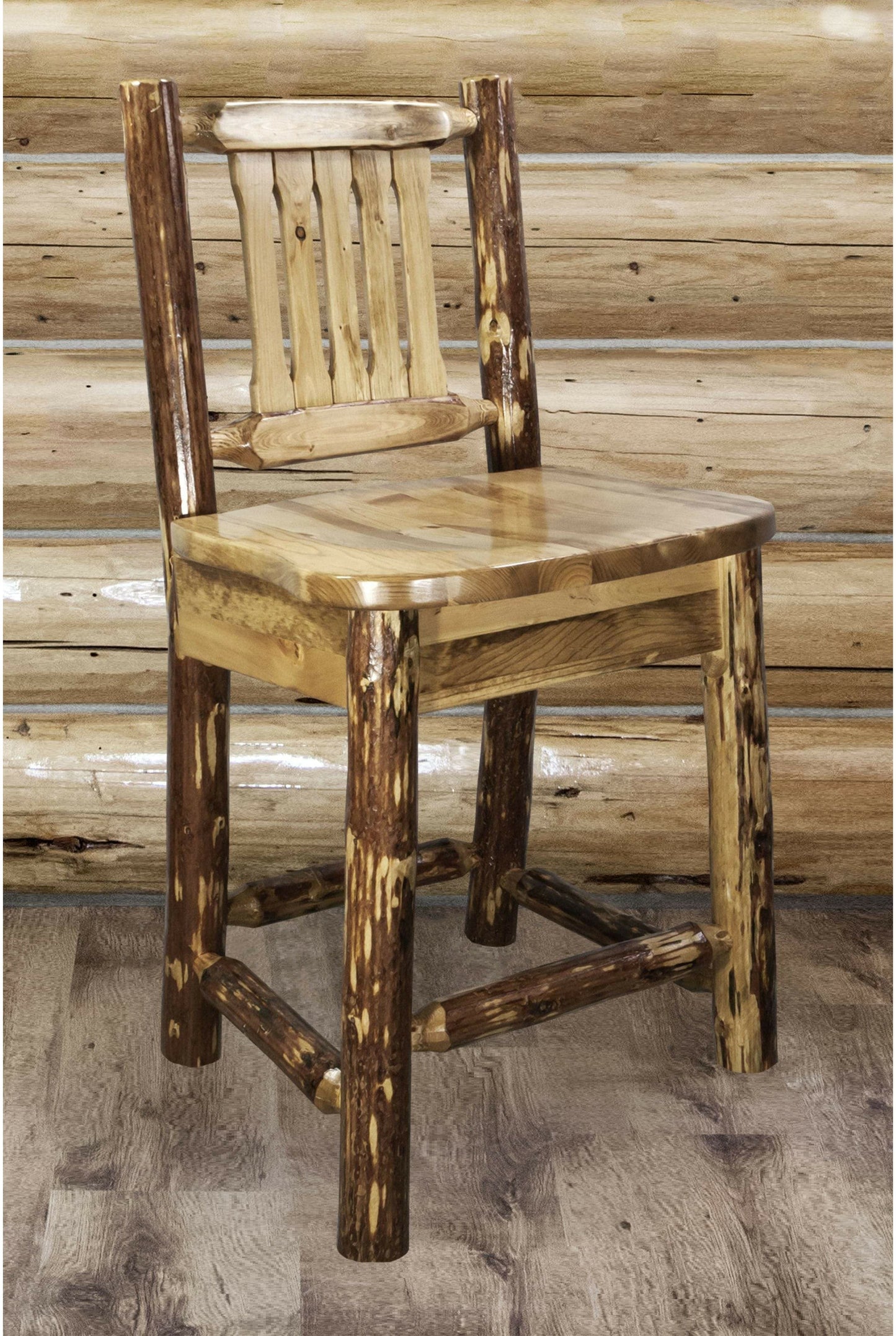 Montana Woodworks Glacier Country Kollektion Counter Height Barshocker mit Back & Swivel
