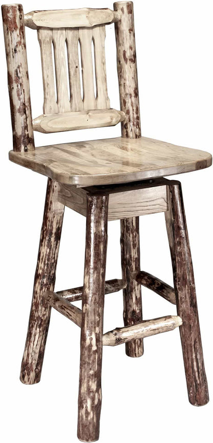 Montana Woodworks Glacier Country Kollektion Counter Height Barshocker mit Back & Swivel