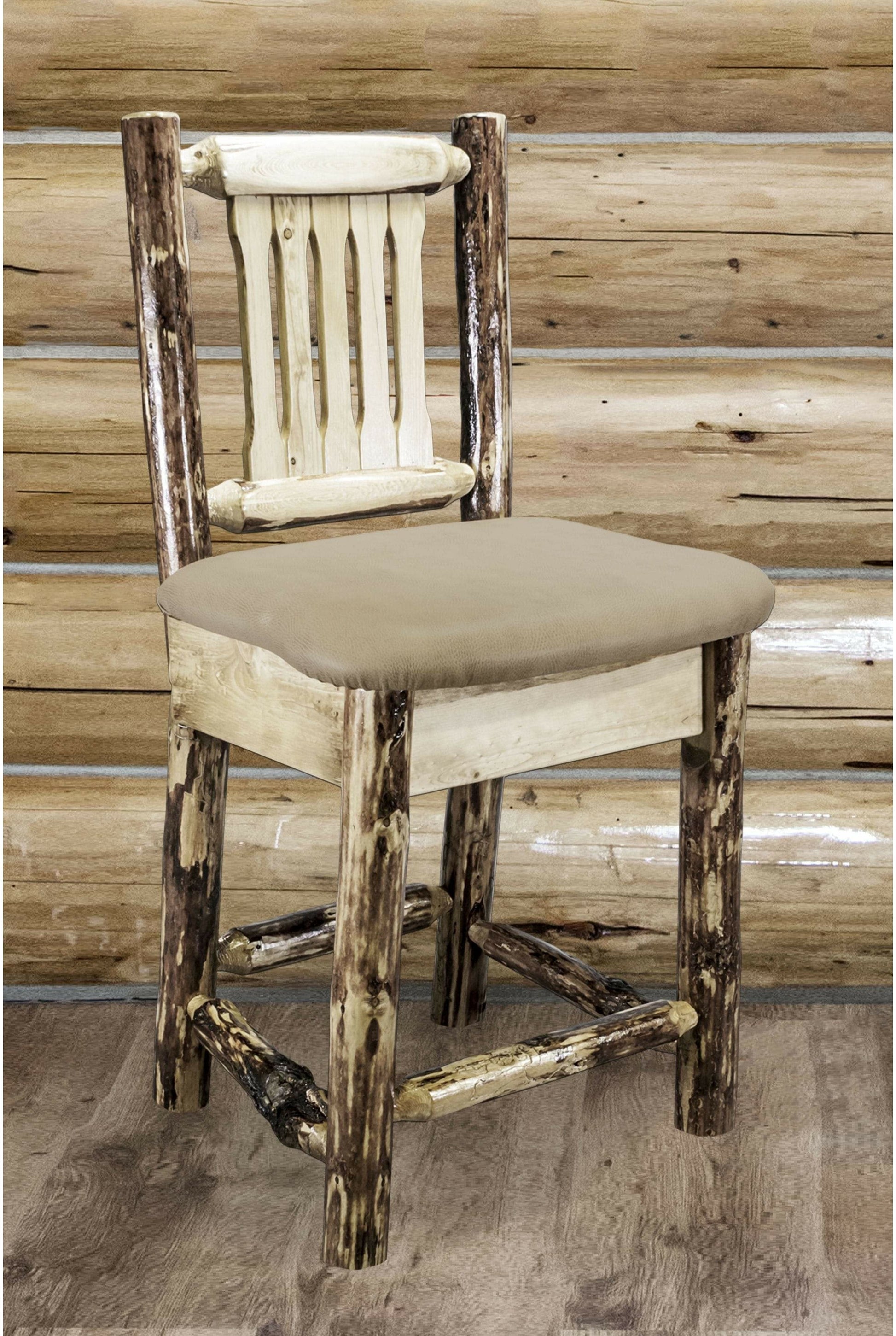 Montana Woodworks Glacier Country Kollektion Counter Height Barshocker mit Back & Swivel
