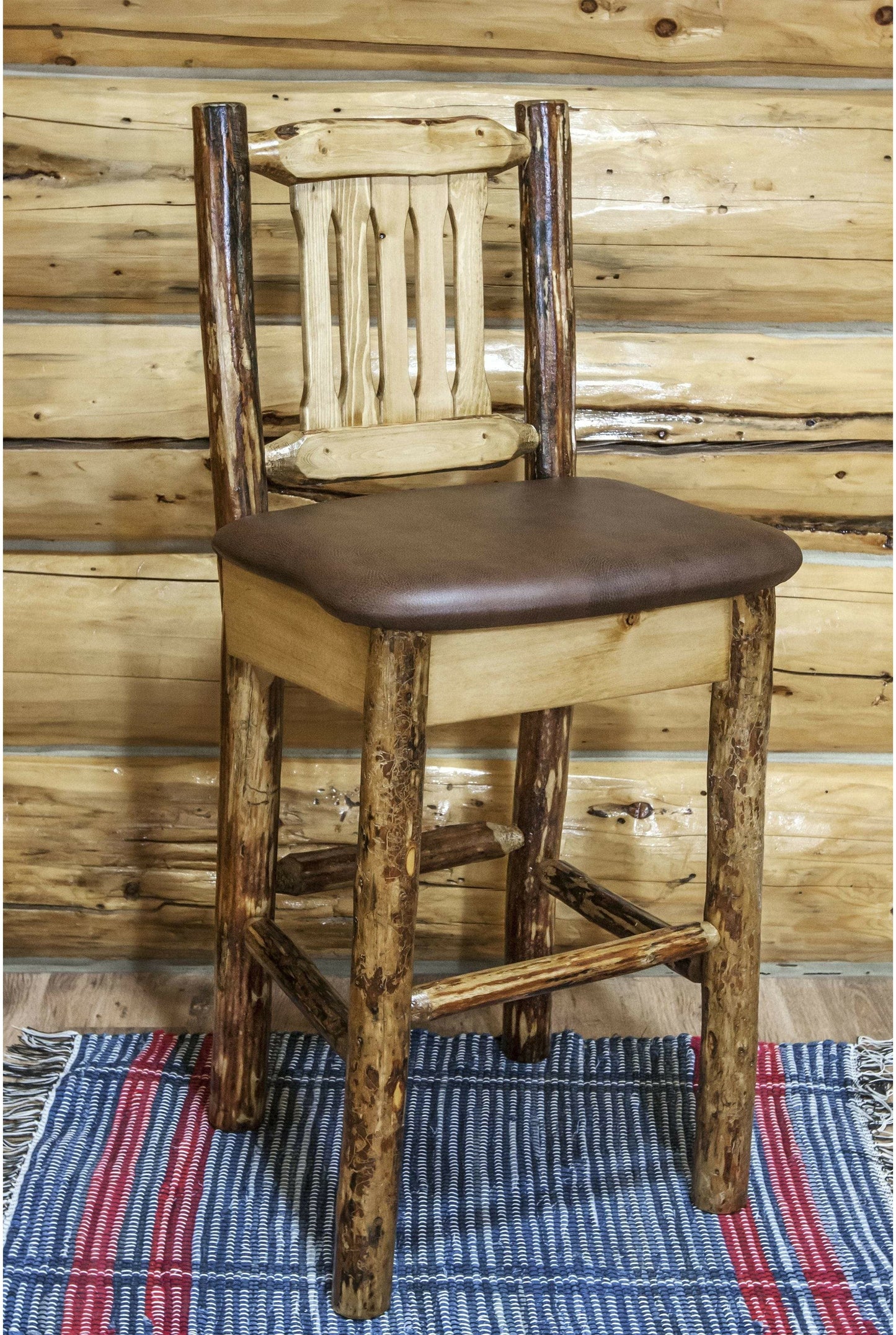Montana Woodworks Glacier Country Kollektion Counter Height Barshocker mit Back & Swivel