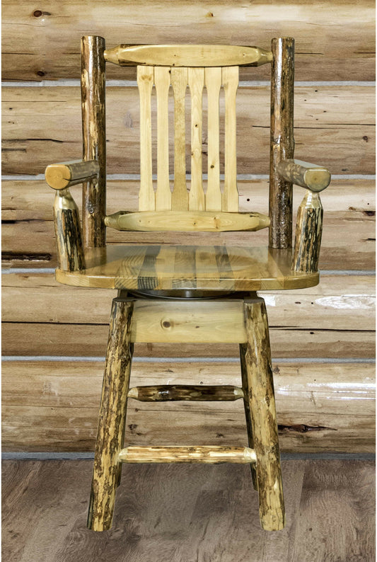 Montana Woodworks Glacier Country Kollektion Counter Height Swivel Captain's Barshocker