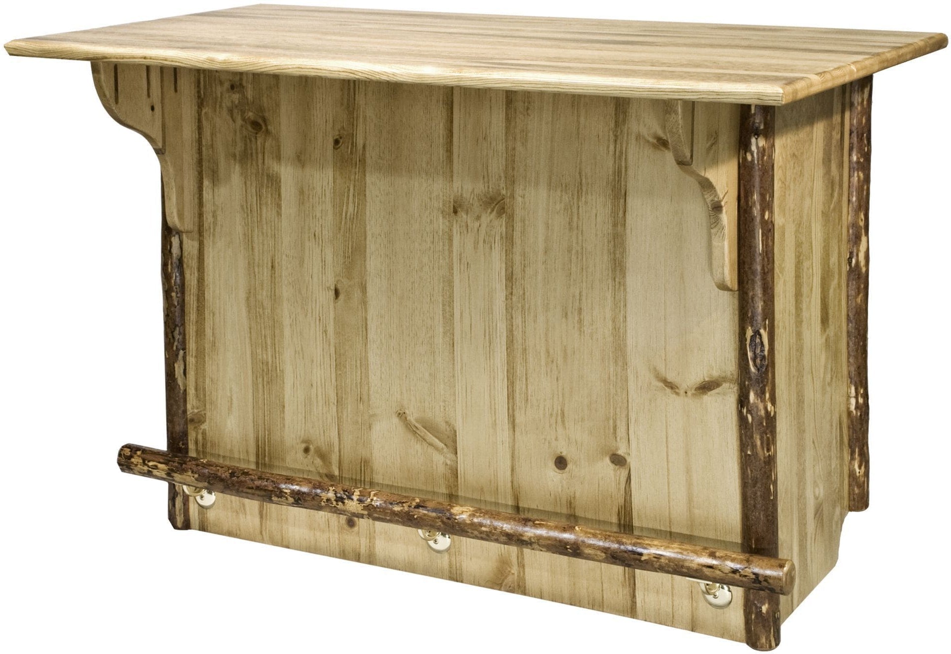 Montana Woodworks Glacier Country Kollektion Deluxe Bar mit Fußschiene