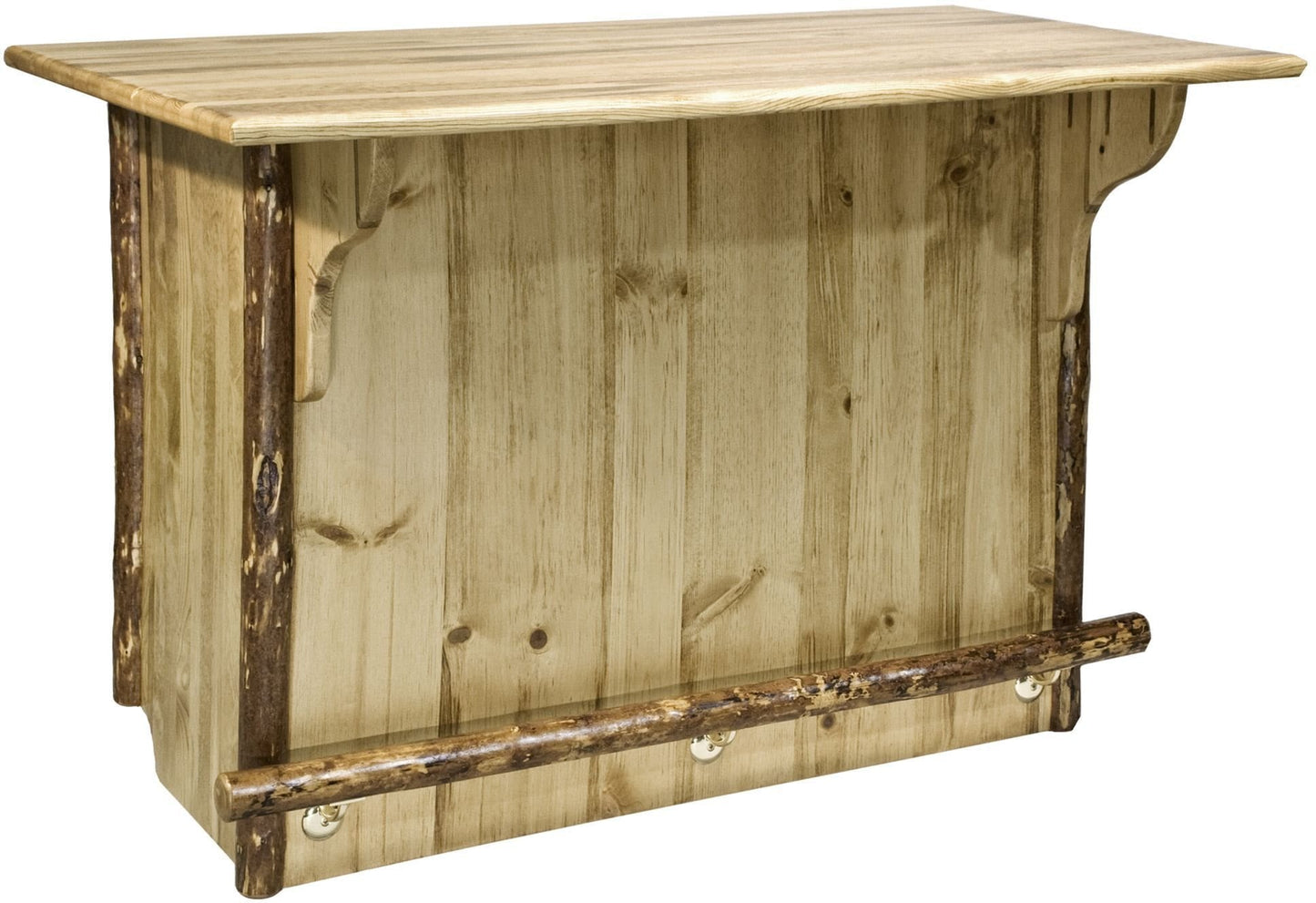 Montana Woodworks Glacier Country Kollektion Deluxe Bar mit Fußschiene