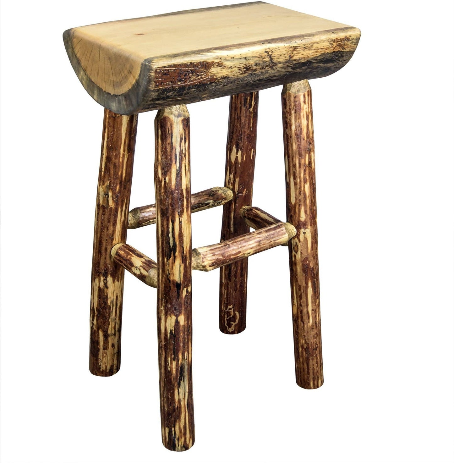 Montana Woodworks Gletscher Country Kollektion Halb Log Barstool