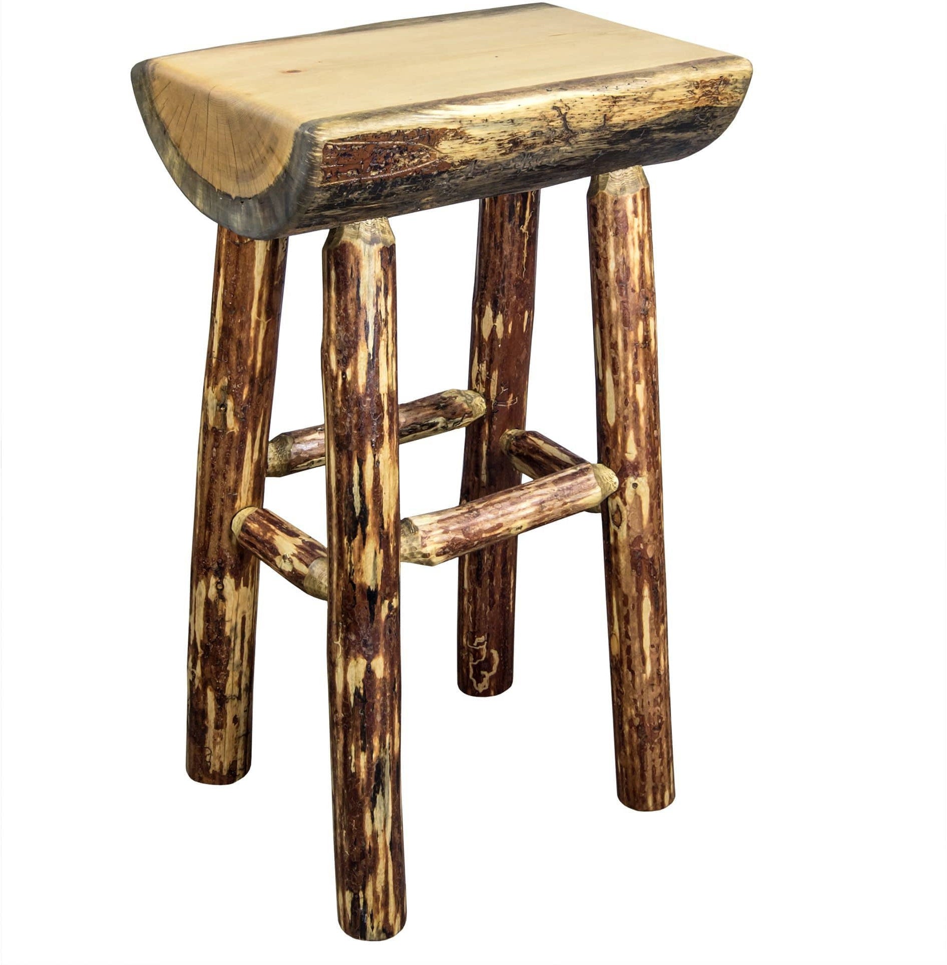 Montana Woodworks Gletscher Country Kollektion Halb Log Barstool