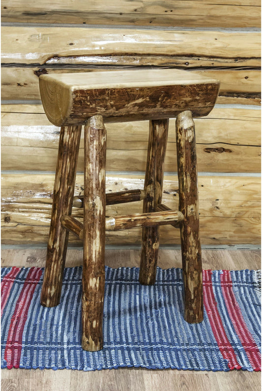 Montana Woodworks Gletscher Country Kollektion Halb Log Barstool