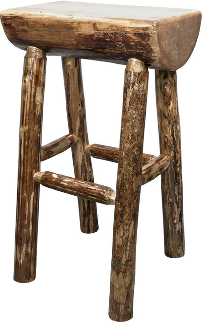 Montana Woodworks Gletscher Country Kollektion Halb Log Barstool