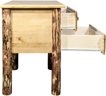 Montana Woodworks Glacier Country Kollektion Nachttisch mit 2 Schubladen