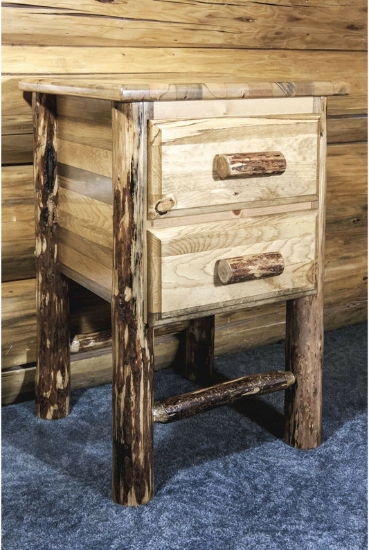 Montana Woodworks Glacier Country Kollektion Nachttisch mit 2 Schubladen